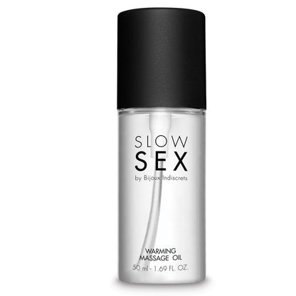 BIJOUX Slow Sex Heat Effect Olio da Massaggio 50 ML – Olio con Stimolazione Sensoriale per un’Esperienza Unica