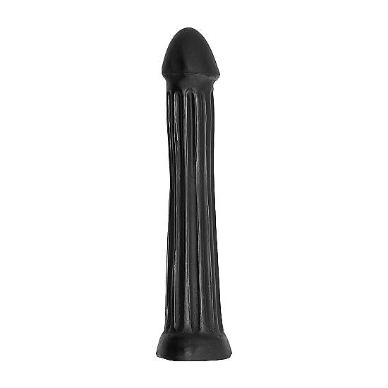 All Black Plug Dildo 31 Cm – Tacto Suave Con Surcos Profundos Para Mayor Placer