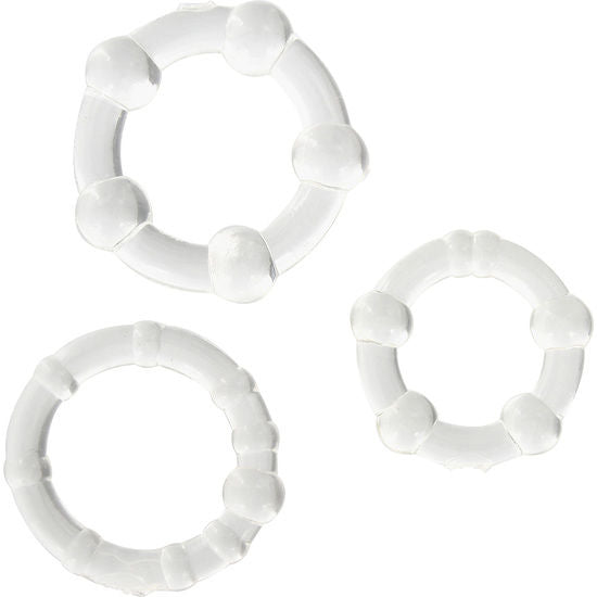 Comprar SEVEN CREATIONS Juego Tres Anillos Silicona – Anillas Ajustables Para Mayor Duración De Erección-Noxtic