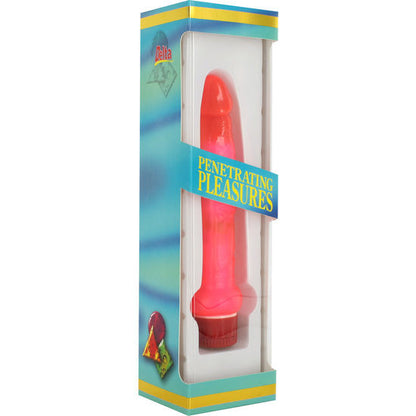 SEVEN CREATIONS Jelly Vibrador Delgado Rosa – Diseño Ideal Para Principiantes En Placer Intimo