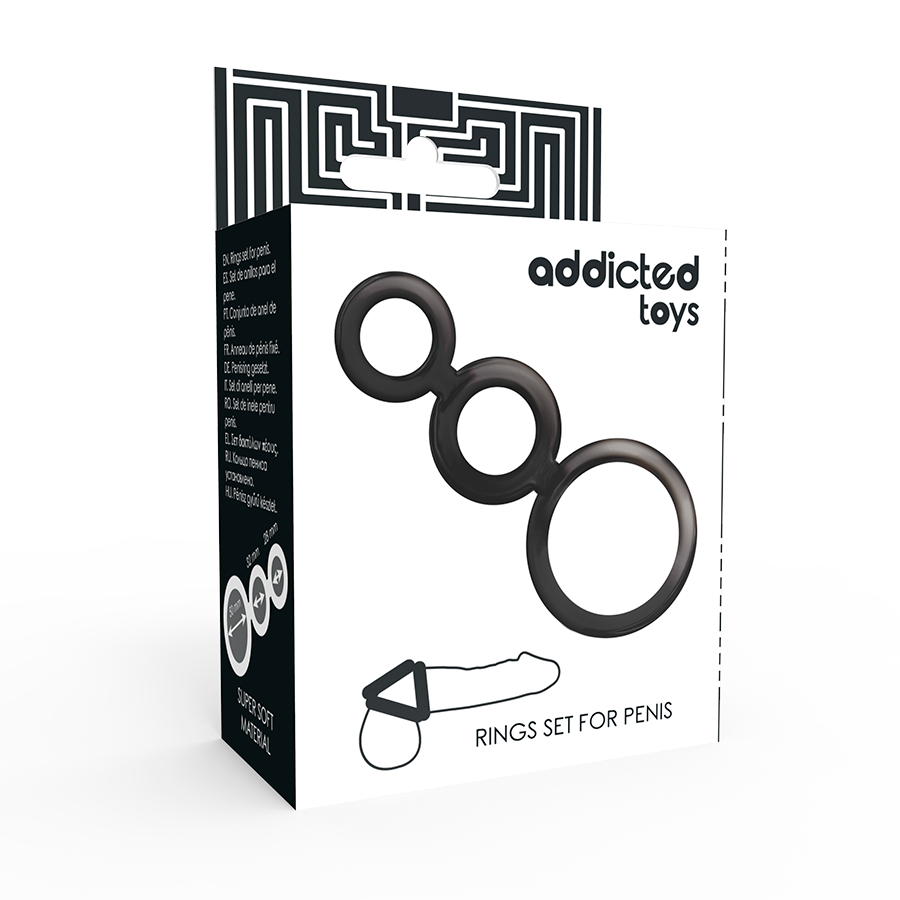 ADDICTED TOYS Ring Set – Stimolatore dal design ergonomico per un piacere intenso