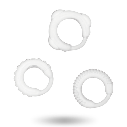 ADDICTED TOYS - SET 3 CLEAR PENIS RINGS