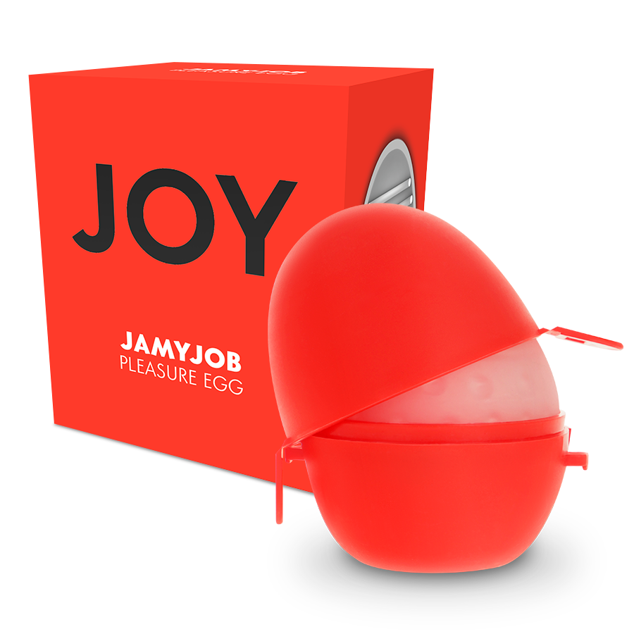 JAMYJOB Huevo Discreto Rojo Joy – Diseño Seguro Con Material Hipoalergénico Para Placer Íntimo