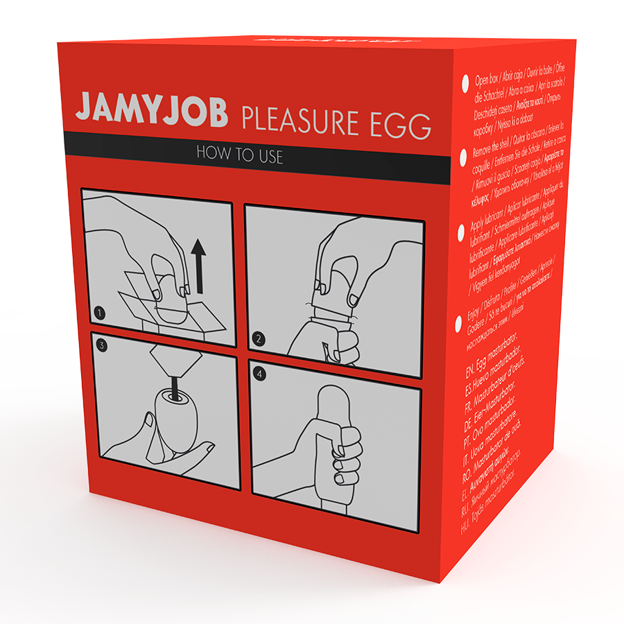 JAMYJOB Huevo Discreto Rojo Joy – Diseño Seguro Con Material Hipoalergénico Para Placer Íntimo