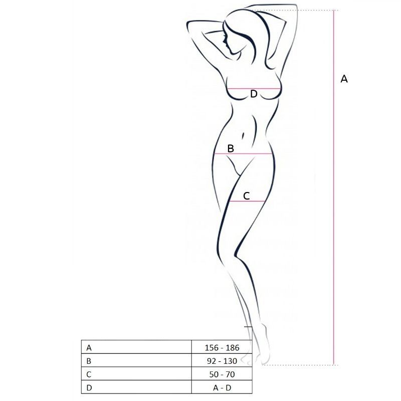 Comprar Passion Woman BS057 Bodystocking Blanco Talla Única – Diseño Elegante Con Ajuste Perfecto-Noxtic