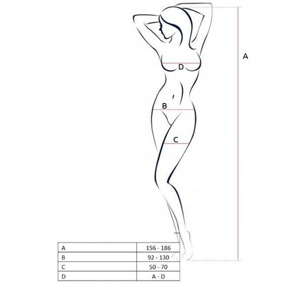 Comprar PASSION Woman BS051 Bodystocking Blanco – Diseño Elegante Para Realzar La Belleza Femenina-Noxtic