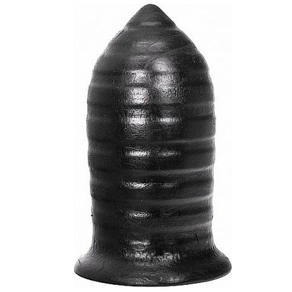 All Black Anal Plug 16 Cm – Diseño Acanalado Para Placer Intenso