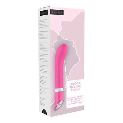 Comprar B SWISH B Good Deluxe Curve Rosa – Masajeador De Silicona Con 6 Funciones Para Bienestar Personal-Noxtic