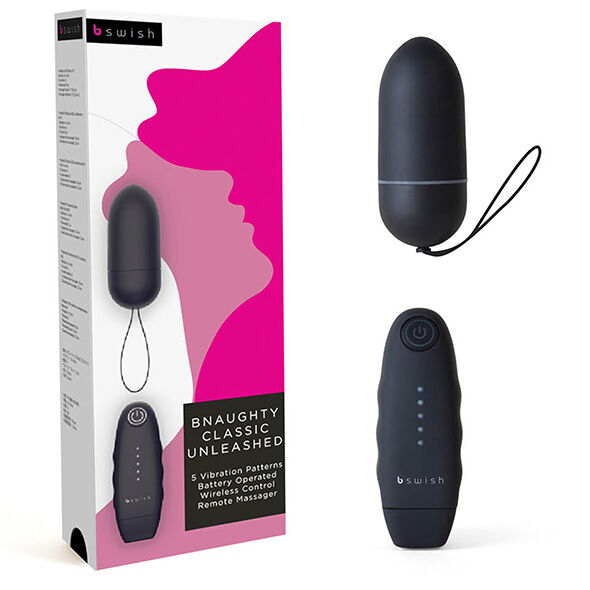 B SWISH Bnaughty Classic Unleashed Nero – Vibratore a proiettile impermeabile con telecomando