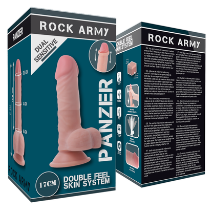 Comprar ROCKARMY Dildo Dual Density Panzer 17 CM – Diseño Realista Con Base De Ventosa Para Experiencia Placentera-Noxtic