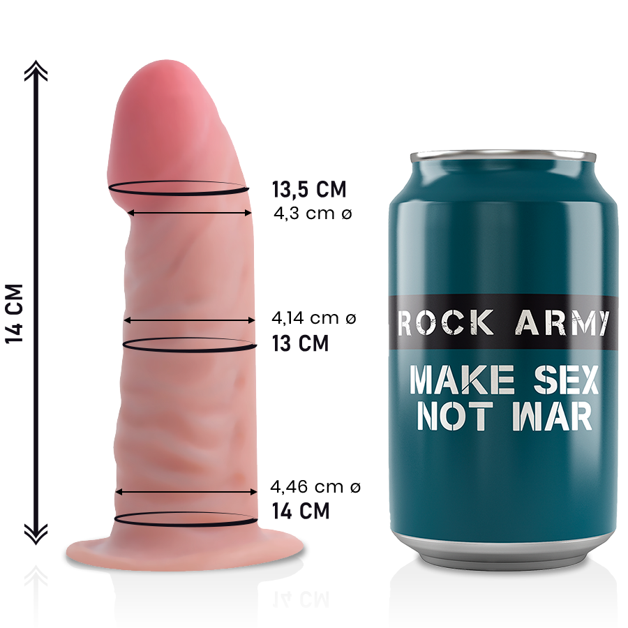 Comprar ROCKARMY Dildo Tiger Dual Density 14 CM – Dildo Realista Con Base De Ventosa Para Experiencias Placentera-Noxtic