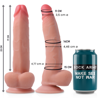 Dildo ROCKARMY Leopard realistico a doppia densità 23 cm – Design innovativo per il piacere sensoriale