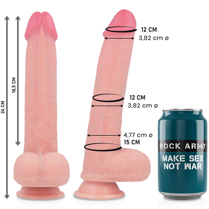 ROCKARMY Kingcobra Dildo Realista – Silicona Líquida Para Experiencia Sensorial Única