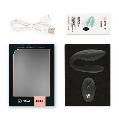RITHUAL Kama Control Remoto Para Parejas Azabache – Control Remoto Con Diseño Ergonómico Para Experiencias Únicas