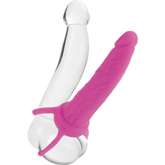 CALEXOTICS - DUAL PENETRATOR DILDO CON ARNÉS ROSA-CALEXOTICS-Noxtic