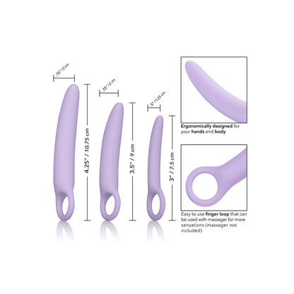CALEXOTICS Alena Set di 3 dilatatori vaginali in silicone – Progressivi per il comfort e il benessere pelvico
