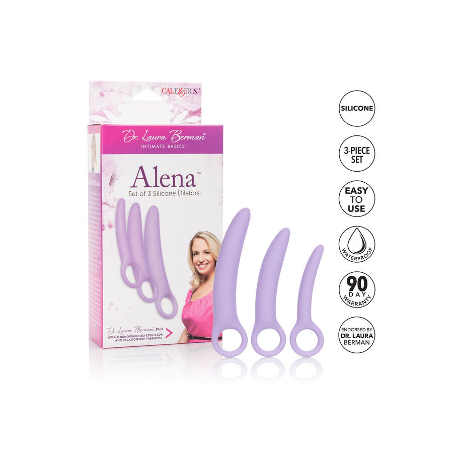 CALEXOTICS Alena Set di 3 dilatatori vaginali in silicone – Progressivi per il comfort e il benessere pelvico