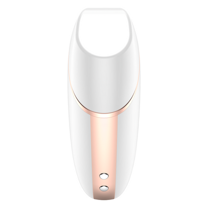 SATISFYER LOVE TRIANGLE STIMULATOR AND VIBRATOR - WHITE