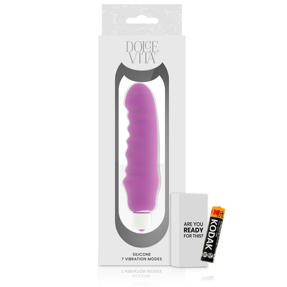 Vibratore DOLCE VITA Genius in silicone viola – Vibratore classico con design ergonomico per il benessere sensoriale