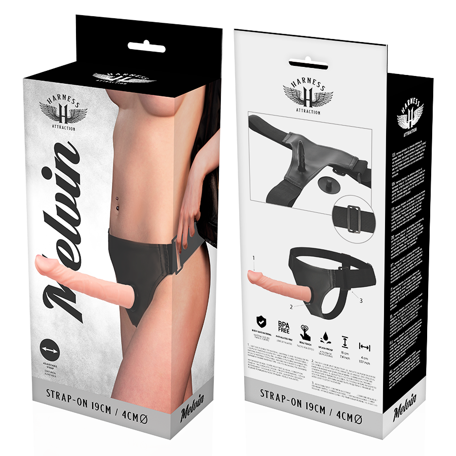 HARNESS ATTRACTION - ARNÉS MELVIN FLESH 19 CM -O- 4 CM-HARNESS ATTRACTION-Noxtic