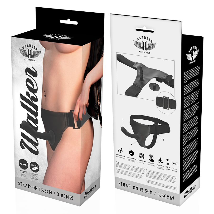 HARNESS ATTRACTION - ARNÉS SILICONA WALKER G-SPOT 15.5 CM -O- 3.8 CM-HARNESS ATTRACTION-Noxtic