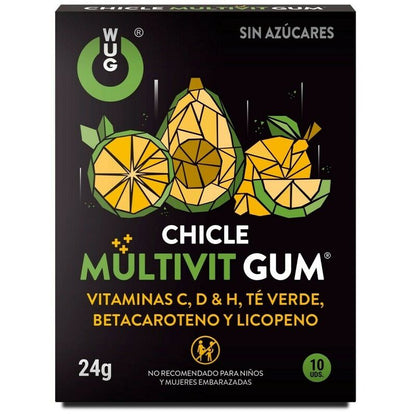 WUG Multivit Chicle Vitaminas C H D – Refuerza Tu Sistema Inmunitario Con Sabor A Té Verde