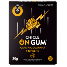 WUG GUM Chicle Cafeína Ginseng Y Guaraná – Energía Refrescante En Cada Mordisco