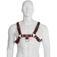 LEATHERBODY Chain Harness III Nero e Rosso – Design accattivante per una vestibilità perfetta