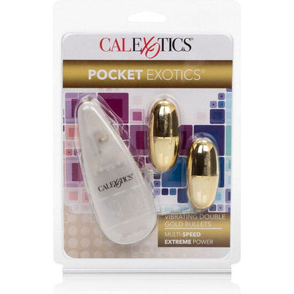 CALEXOTICS Balas Vibradoras Doradas Duo Gold – Diseño Elegante Para Placer Versátil