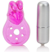 CALEXOTICS Micro Vibe Arouser Bunny Pink – Anello vibrante con stimolazione intensa per il piacere condiviso