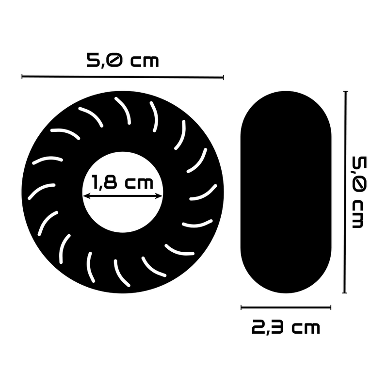 Comprar POWERING Anillo Flexible 5CM Negro – Diseño Ergonómico Para Mayor Comodidad-Noxtic