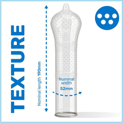 PASANTE Puntos Y Estrías Intensity 12 Unidades – Condones Con Textura Única Para Mayor Conexión Sensual