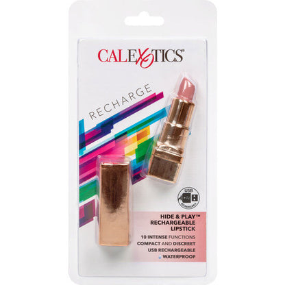 Rossetto ricaricabile rosa tenue CALEXOTICS Hide &amp; Play - Elegante giocattolo dal design discreto e funzionale