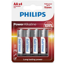 PHILIPS - POWER ALKALINE PILA AA LR6 BLISTER*4-PHILLIPS-Noxtic
