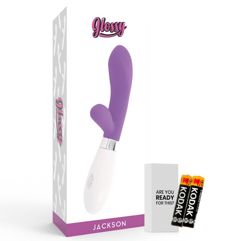 GLOSSY Jackson Rabbit Lilac – Giocattolo ergonomico in silicone medico per il piacere personale