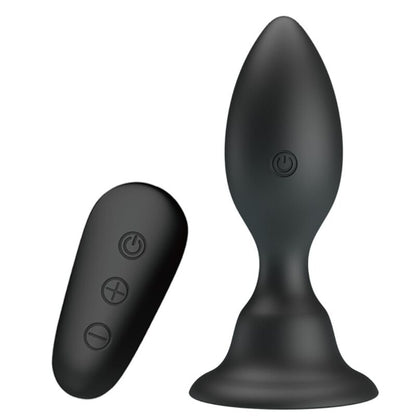 MR PLAY - Black Vibrating Anal Plug with Remote Control