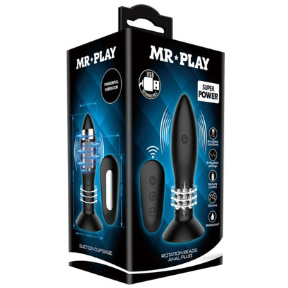 MR PLAY Plug con sfere rotanti Nero – Stimolatore telecomandato per sensazioni uniche