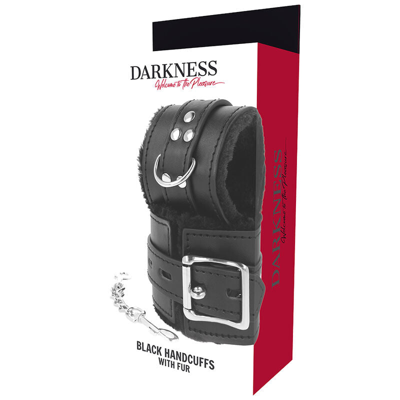 DARKNESS Esposas Forradas En Negro – Diseño Elegante Con Comodidad Y Estilo