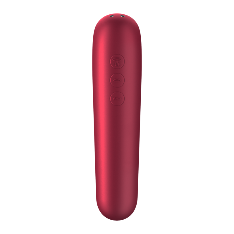 Satisfyer Dual Love Red – Vibratore e ventosa con design ergonomico e aria pulsata