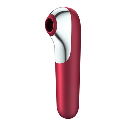 Satisfyer Dual Love Red – Vibratore e ventosa con design ergonomico e aria pulsata