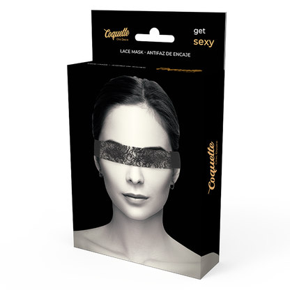 Comprar COQUETTE Chic Desire – Antifaz De Encaje Negro Con Diseño Elegante-Noxtic