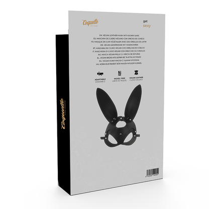 Comprar Coquette Chic Desire Máscara Cuero Vegano – Diseño Elegante Con Orejas De Conejo Para Estilo Único-Noxtic