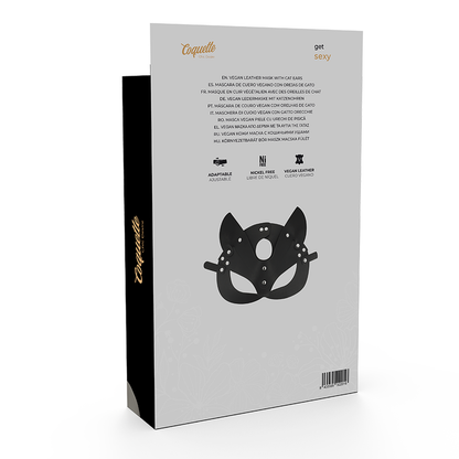 Comprar COQUETTE Chic Desire – Máscara De Cuero Vegano Con Diseño Elegante Y Orejas De Gato-Noxtic