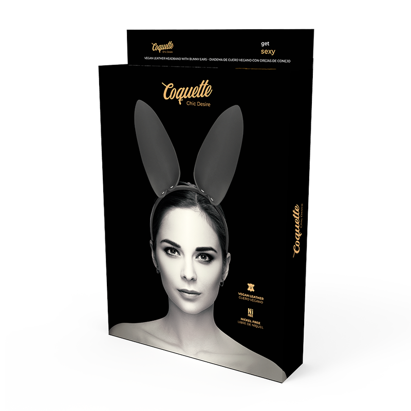 Comprar COQUETTE CHIC DESIRE – Diadema Elegante Con Orejas De Conejo En Cuero Vegano-Noxtic