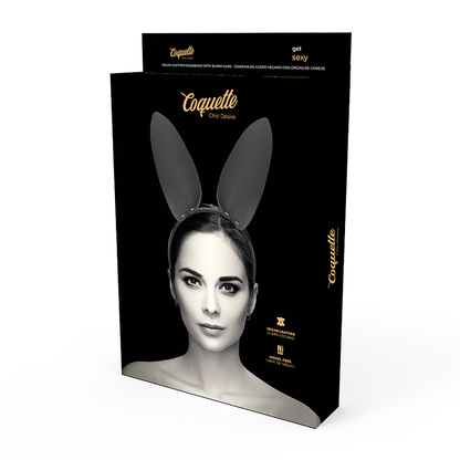 Comprar COQUETTE CHIC DESIRE – Diadema Elegante Con Orejas De Conejo En Cuero Vegano-Noxtic