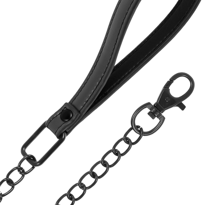 Collare a catena fetish sottomesso - Accessorio elegante con fodera in neoprene per stile e comfort