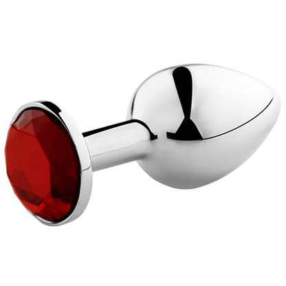 Comprar SECRETPLAY Plug Anal Rojo M – Metal Con Textura Lisa Para Sensaciones Únicas-Noxtic