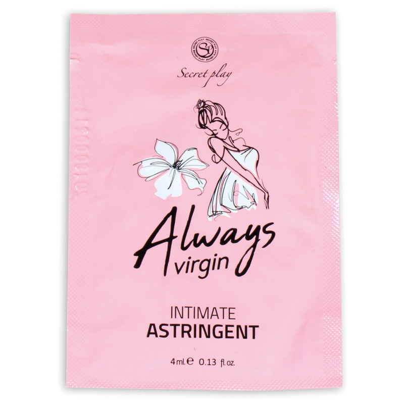 SECRETPLAY Always Virgin 4ml Monodose – Astringente intimo con ingredienti naturali per un'esperienza di freschezza