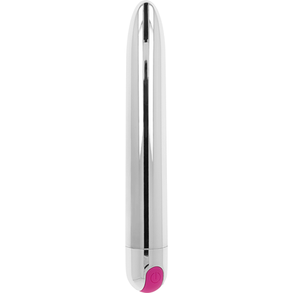 OHMAMA - 10 MODES RECHARGEABLE SILVER VIBRATOR 18.5 CM