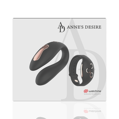 ANNE'S DESIRE Tecnologia Dual Pleasure Watchme Black Gold – Giocattolo erotico dal design sofisticato e tecnologia avanzata